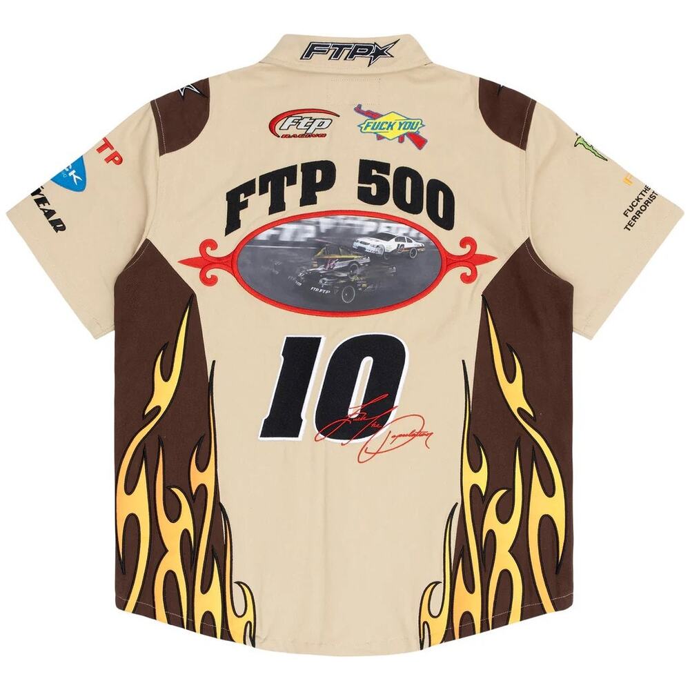 FTP Raceway Button Up Shirt (Tan) – Size XL – As Pictured - Picture 3 of 9